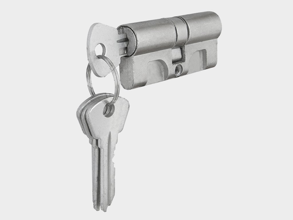 Цилиндровый механизм из алюминия «ключ-ключ» с 3 ключами в комплекте Иркутск